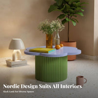 Artistic Design Flower-Shaped Side Table distinctive Shape Flower-Shaped End Table Minimalist aesthetic House Furnishing lively Color for Interior Designers, Homeowners, Students, Living Room, Boutique Hotel, Bedroom, Reception Area