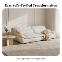 Sailboat-Shaped Sleeper French aesthetic Sofa Bed Foldable Design transformable Couch for Apartment Dwellers, Homeowners