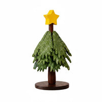 Wooden Hot Pad Set Decorative Wooden Christmas Tree Hot Pad for Kitchen