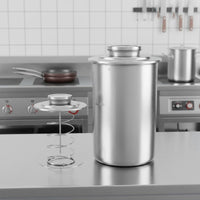 Meat Cooker with Thermometer Multifunctional Stainless Steel Steaming Canister