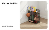 Mindful Exercise Mat Storage Rack Versatile Mindful Exercise Mat Storage Cart Space Saving Home Gym Organizer with Wheels for Living Room
