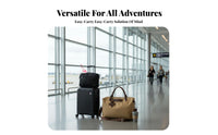 Large Capacity Duffel Bag Waterproof Hand Luggage Bag with Trolley Sleeve Airplane Friendly Oxford Cloth Travel Tote for Business Commuters