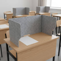Acoustic Desk Panel Light Blocking Freestanding Desk Divider Sound Absorbing Foldable Privacy Screen for Students, Classroom, Library