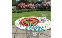 Bubble Rod Set Outdoor Bubble Set with Tray Colorful Toy for Backyard, Garden