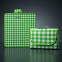 Outdoor Rug for Family Outings, Thickened Gingham Picnic Blanket and Camping Mat, Waterproof Beach Blanket, 200x200cm Easy to Store Garden Mat