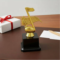 Souvenir Gift Golden Music Award Eye-Catching Design Gold Music Note Award Custom Engraving for Recitals