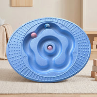 Balance Board with Textured Surface Non-Slip Curved Rocking Board Low-Profile Long-Lasting for Children, Home Gym, Playroom