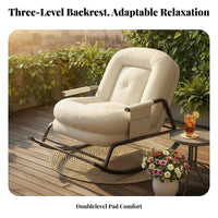 Comfortable Seating Single-Person Recliner Reclining Capability Rocking Chair Ergonomic Design Indoor Furniture Modern aesthetic for Adults, Seniors, New Parents, Living Room, Balcony, Bedroom, study corner