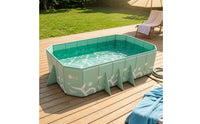 Foldable Pool Rectangular Non-Inflatable Pool for Family, Young Children, Backyard, Garden, Patio