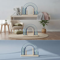 Educational Wooden Abacus Minimalist Rainbow Abacus Early Math Wooden Bead Toy Fine Motor for Children, Classroom