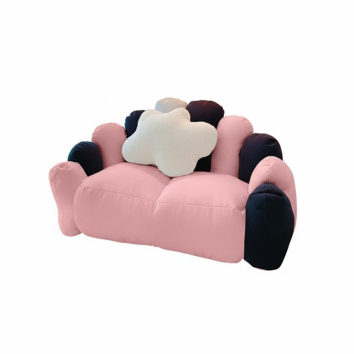 Japanese-design design Single-Person Floor Sofa Sleepable Pleated Armless Chair stylish Design Lazy Lounger Soft Fabric for Teenagers, Young Adults, Dorm Room, Lounge Area, studying alcove, Apartment