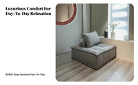 Minimalist Design Aesthetic Armless Sofa Module High-Density Foam Cushion Armless Sofa Middle Section Long-Lasting Construction Modular Couch Spacious Deep Seat for Apartment Dwellers, Young Adults, Design Enthusiasts, Bedroom, Lounge Area