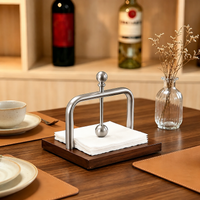 Geometric Napkin Holder, Freestanding Serviette Holder for Kitchen Counter, Modern Iron Table Napkin Dispenser