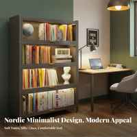 Multi-Tier Cabinet with Flip Doors Debris-Shieldedresistant Book Storage Single-Tier Design Book Rack for Apartment Dwellers, Residents, Study Room
