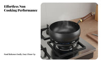 Handmade Iron Wok Hand-Crafted Small Iron Wok Small Stir-Fry Pan Uncoated Single Serving Cooking Pot Coating-Uncoated