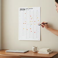 2026 Self-Discipline Habit Tracker Wall Calendar for Students