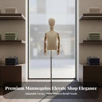 Elegant Design Children's Clothing Display Form Sturdy Construction Child Mannequin Torso Lightweight Kids Dress Form Stand Stable Base for Boutique Owners, Fashion Designers, Retail Window Displays, Boutiques, Photography Studios, Craft Exhibition