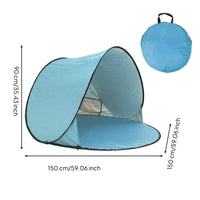 Beach Tent with Carrying Bag Compact Spring-up Beachside Tent Easy Setup Sun Cover for Beachgoers, Fishing