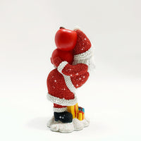 Christmas Santa Claus with Apple Resin Figurine