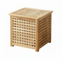 Japanese aesthetic Square End Table with Shelf Space-Saving Square Accent Table Multi-Functional Nightstand Multipurpose for Small Apartment Dwellers, Homeowners, Students, Living Room, Bedroom, Guesthouse, Entryway