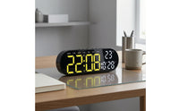 Alarm Clock with Temperature Display Ambient Light Band Digital Alarm Clock Rounded Corners Homes