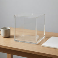 Miniature Clear Acrylic Display Case Shielding Cube Display Case High-Quality Dustproof Showcase Portable for Hobbyists, Bookshelf