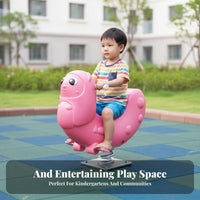 Easy-Grip Handles CreatureShaped Bouncy Ride Fun designs coil rider Built-in Footrests Playground Equipment vibrantly Colored for Toddlers, Preschoolers, Parents, Kindergarten, Schoolyard, Community Space, Backyard