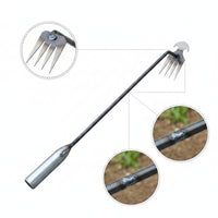 Weeder with 4 Teeth Sturdy Manual Hand Weeder Compact for Gardeners