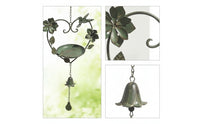 Heart Bird Feeder Decorative Hanging Bird Feeder Antique Green Rustic for Gardeners, Garden, Yard