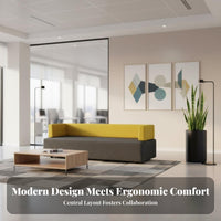 Modern look Configurable Block Sofa Minimalist Aesthetic L-Shaped sectional Sectional Unrestricted Combination Booth Seating Soft & Supportive Foam for Business Owners, Interior Designers, Apartment Dwellers, Reception Area, Waiting Room, Lobby