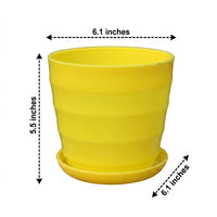Flower Pots Indoor with Tray, Large Resin Plant Pots for Indoor Plants, Simple Style Flower Pot with Tray, Home Decor Not Easy to Deform