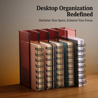 Desktop Organizer with Flip Lid, Stackable File Holder for Office Workers, Desk Storage Accessories for Women, Home Supplies