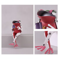 Metal Frog Statue Whimsical Metal Frog Ornament Animal Figurine Decorative for Gardeners, Collectors