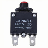 Overcurrent Protection Panel Mount Circuit Breaker Terminal Tabs Push Button Breaker Knurled Knurled Nut