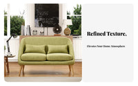 Nordic Design Upholstered Loveseat Space-Saving Sofa Minimalist aesthetic Small Couch Comfortable for Apartment Dwellers, Cafe Owners, Homeowners, Living Room, Lounge Area, Office, Bedroom