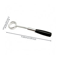 Black Handle Brass Mouthpiece Practice Tool Silver-Colored Shaft Brass Embouchure Practice Aid Compact Handheld Embouchure Practice Tool Polished