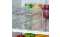 Divided Serving Tray with Lid Portable Compartment Snack Container Clear