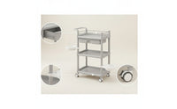 Waterproof 3-Tier Utility Cart Mobile Three Tier Rolling Cart Portable Heavy-Duty for Homeowners, Bathroom, Kitchen