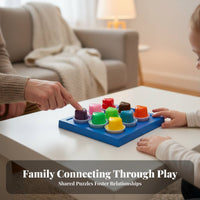 Nine Color Game Screen Entertainment Color Positioning Puzzle Bright Colors IQ Puzzle Game for Preschoolers, Parents, Classroom, Home, Car Trips