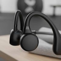 Air Conduction Headphones Built in Slot Headphones Suitable Fit Opening Ear Sports Headset for Cyclists, Athletes, Running