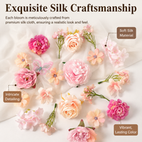 Flower Artificial Flowers for Wedding, Synthetic Material Embossed Flower Heads, Artificial Flowers for Home Decoration, Outdoor Festival Decor