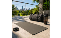 Textured High-Density PVC Mat Reinforced Eyelets Cushioned Exercise Mat Roll-up Training Pad Shock Absorbing