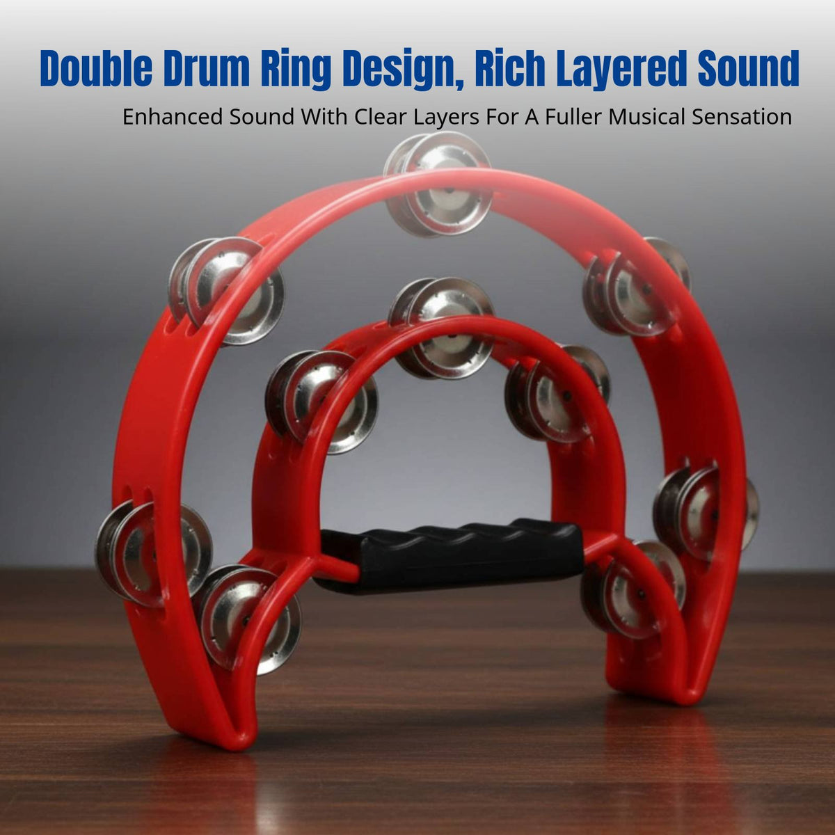 Plastic Double-Tier Hand Percussion Instrument, Orff Music, Parent-Child, Multi-Color