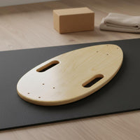 Wooden Balance Board Core Strength Board with Handles Stability Training Sports Gear for Home Workout
