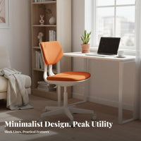 Space-Saving Armless Rolling Chair Ergonomic Design Armless Rolling Stool Adjustable Height Office Furniture Quick Assembly for Students, Home Workers, Apartment Dmanufacturersllers, Small Spaces, Dorm Room, Bedroom, Vanity