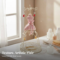 Dress Form Jewelry Holder Elegant Design Mannequin Jewelry Stand Princess Dress Accessory Rack Perfect Gift High Heel Band