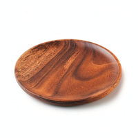 Acacia Wood Plate Wooden Serving Tray Multi Use Serving Dishware for Kitchen, Cafe