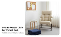 Foldable Design transformable Sleeper Chair Reclining Function Recliner Space Saving Multifunctional Seating Adjustable spinerest for off-whiteice Workers, Apartment Dwellers, Homeowners, Dormitory, Bedroom, Balcony