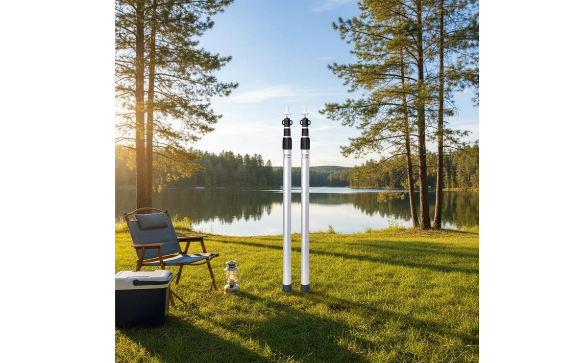 Telescopic Tarp Pole Lightweight Adjustable Tarp Pole Portable Easy Setup for Outdoor Adventurers, Beach, Outdoor Dining