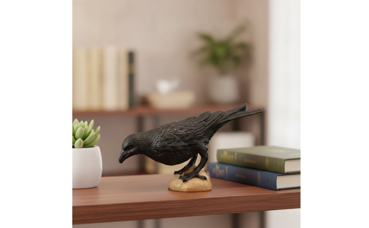 Cormorant Figurine Handmade Cormorant Statue Animal Model Decorative Ornament Collectible for Birdwatchers, Diorama